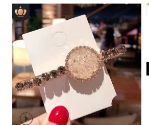 Crystal Rhinestone Hairpin Accessories Beige - Shop at LoveMi