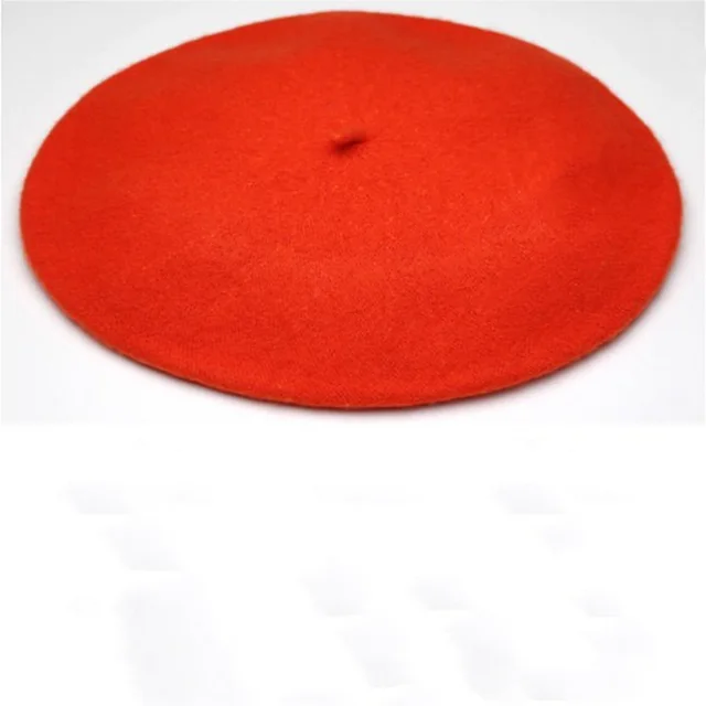 Woolen Woolen Autumn And Winter Ladies Hat Orange - Shop at LoveMi