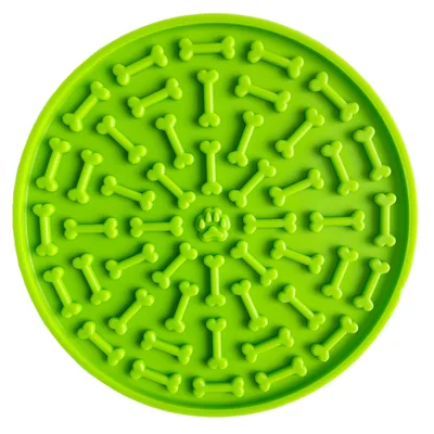 Pet sucker licking pad and slow feeding pad Bone Sucker Green - Shop at LoveMi