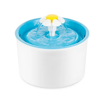 Fashion Automatic Lower Style DogKitten Water Drinking Pet Fountain Pet Bowl Drink Dish Filter - Bule
