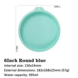 6 inch 8 inch rainbow cake baking pan - Blue