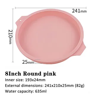 6 inch 8 inch rainbow cake baking pan - Pink
