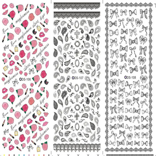 Watermark sticker decal nail sticker Ds108 - Shop at LoveMi