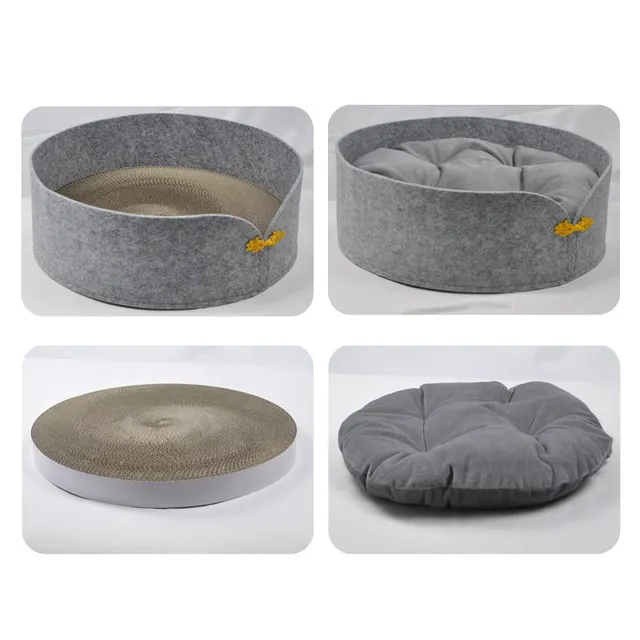 Corrugated Cat Scratcher, Removable And Washable Warm Claw Sharpener For Cats - Shop at LoveMi