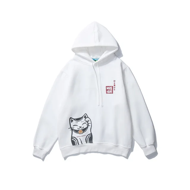 Loose plus fleece hoodie White - Shop at LoveMi