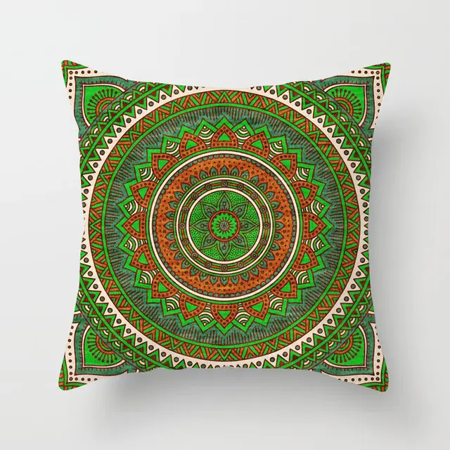 Ethnic style mandala pattern religious ceremony belief polyester pillowcase 10 Style - Shop at LoveMi