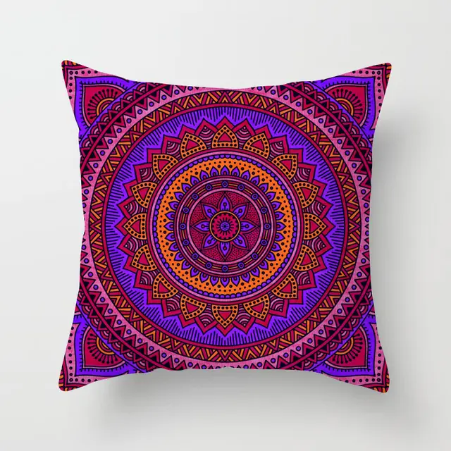 Ethnic style mandala pattern religious ceremony belief polyester pillowcase 6 Style - Shop at LoveMi