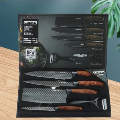 Household Knives Set Kitchen Combination Kitchenware 6Pcs Set - Shop at LoveMi