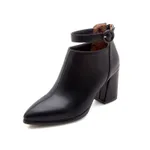 Fashion belt buckle high heels - Black