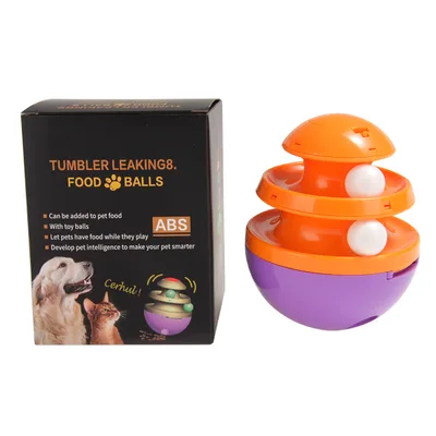 Interactive Dog Cup, Dog Food Dispenser, Leaky Ball Orbital Ball Purple - Shop at LoveMi