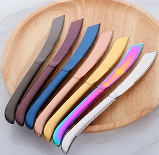 Stainless Steel Rainbow Steak Knife Rose Gold - Shop at LoveMi