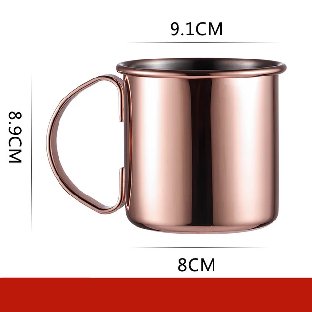 Moscow scorpion cup stainless steel hammer point light body copper plated black cocktail glass Rose Gold A 460Ml - Shop at LoveMi