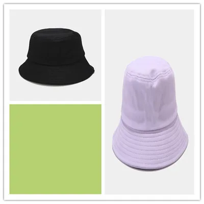 Macaron Satin Board Fisherman Hat Black Purple - Shop at LoveMi