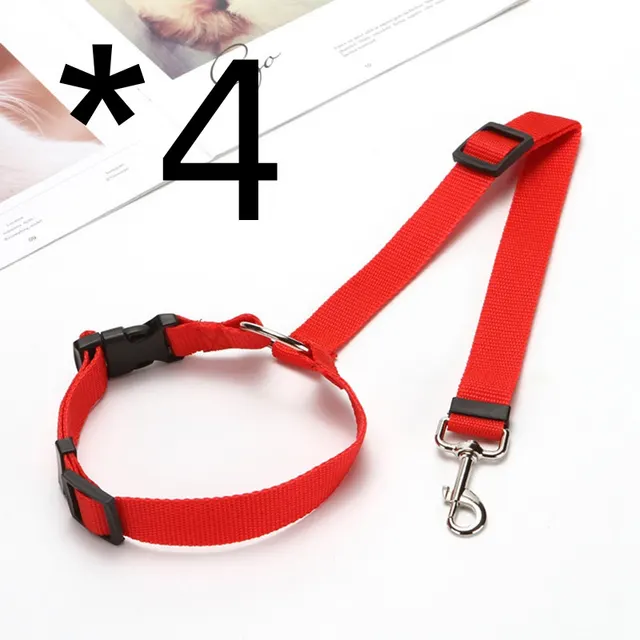 Explosive Pet Car Rear Seat Ring Safety Rope 4Pcs Red - Shop at LoveMi