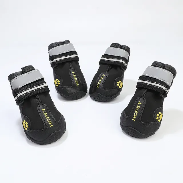 Pet dog waterproof shoes Black - Shop at LoveMi