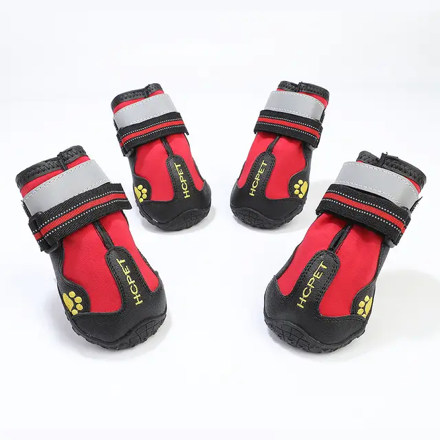 Pet dog waterproof shoes Red - Shop at LoveMi