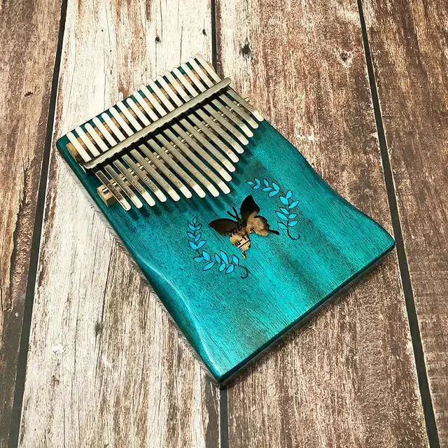 Thumb piano Kalimba 17 tone finger piano Dream Blue Butterfly - Shop at LoveMi