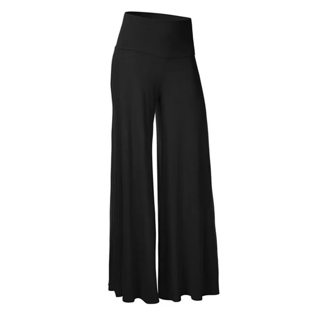 New Solid Color Wide leg Skinny Yoga Pants Black - Shop at LoveMi