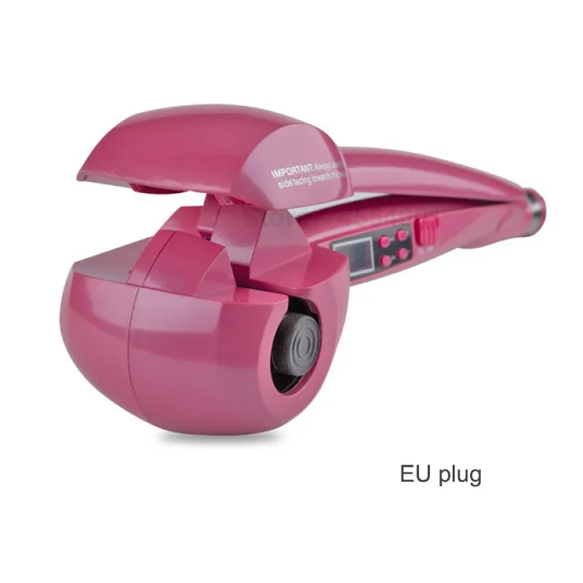 Multifunctional Automatic Wireless Curling Iron Rose Red - Shop at LoveMi