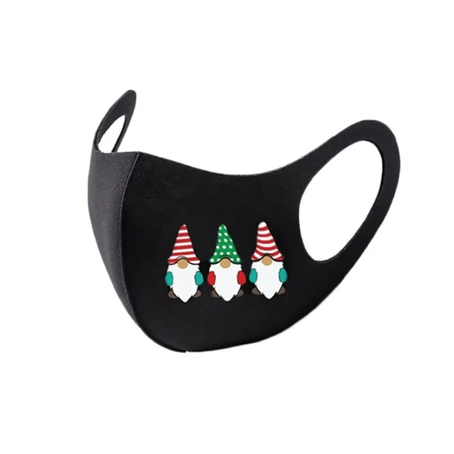 Christmas print autumn and winter ice silk mask 1 Style - Shop at LoveMi