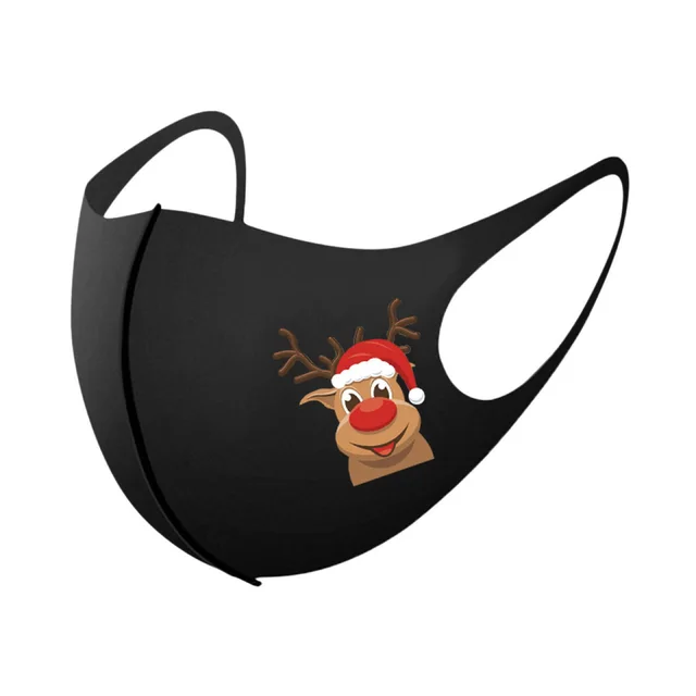 Christmas print autumn and winter ice silk mask 10 Style - Shop at LoveMi