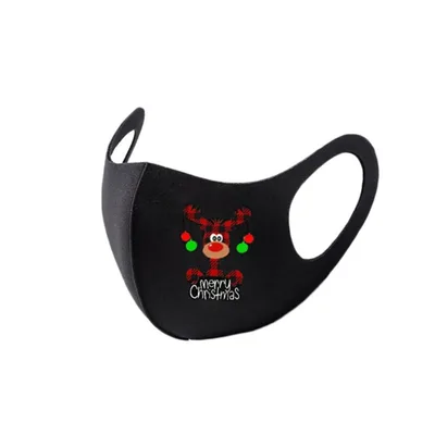 Christmas print autumn and winter ice silk mask 7 Style - Shop at LoveMi