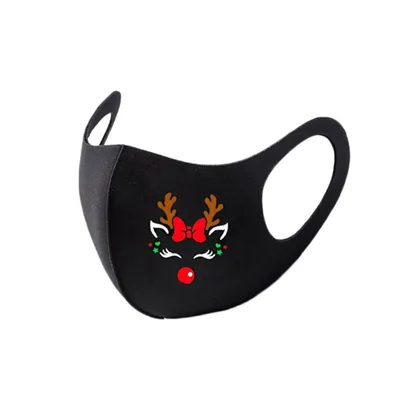 Christmas print autumn and winter ice silk mask 8 Style - Shop at LoveMi