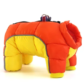 Winter Pet Dog Clothes Super Warm Jacket Thicker Cotton Coat Waterproof Small Dogs Pets Clothing For Puppy - Orange Yellow - View 1