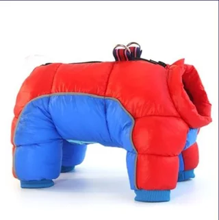 Winter Pet Dog Clothes Super Warm Jacket Thicker Cotton Coat Waterproof Small Dogs Pets Clothing For Puppy - Red Blue
