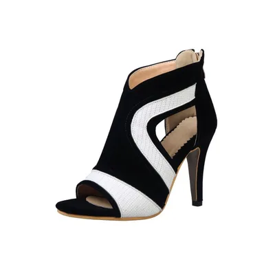 Color matching scrub high heel sandals White - Shop at LoveMi