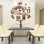 Photo frame tree 3d wall sticker - Coffee