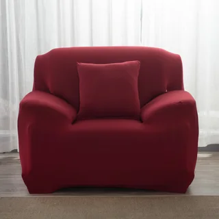 Sofa Cover Solid Color Fabric Sofa Cover Towel - Wine Red