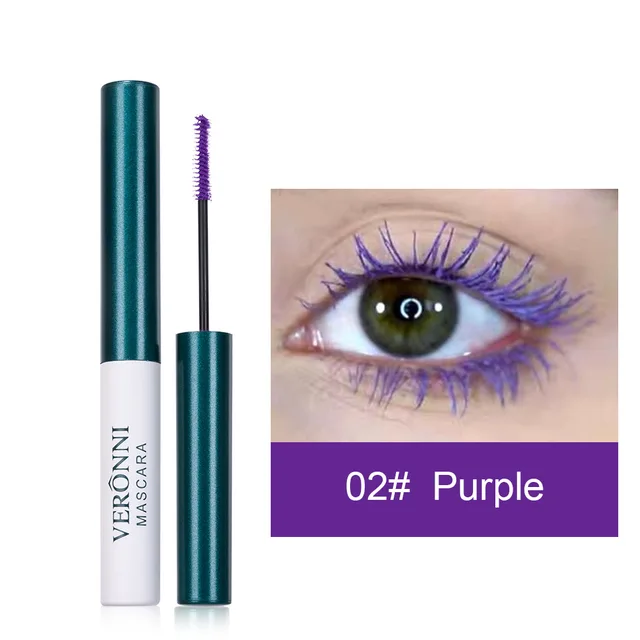 Makeup Color Mascara Grafting Styling Non smudge Very Fine Brush Head Christmas Purple - Shop at LoveMi