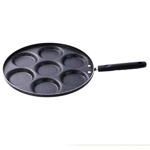 Egg Frying Pan Nonstick Pancake Pans 4 Cups Cookware Pancake Pan Egg Pan Suitable For Gas Stove Black7Hole - Shop at LoveMi