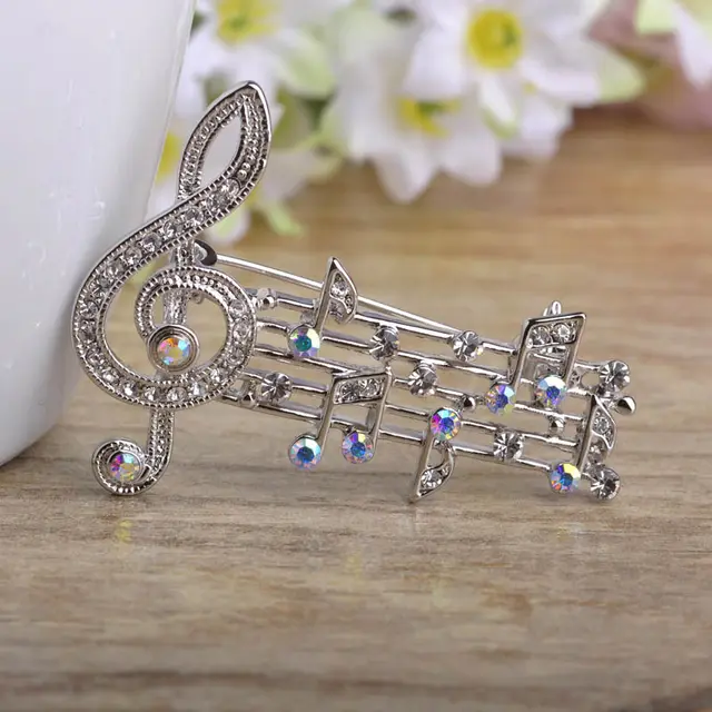 New Musical Instrument Brooch White - Shop at LoveMi