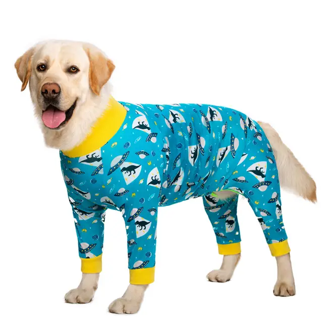 Pet Clothes Sterilization For Medium And Large Dogs Blue Dinosaur - Shop at LoveMi