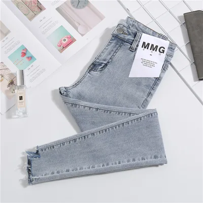Light colored skinny jeans Light Blue - Shop at LoveMi