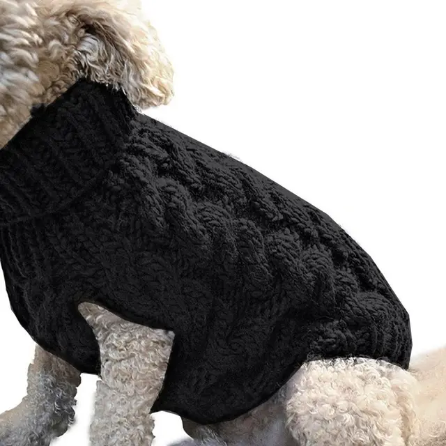 New Pet Sweater Dog Clothes Pet Supplier Winter Warm Clothing Black - Shop at LoveMi