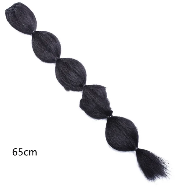 Lantern Bubble Wig Ponytail Female Long Ponytail 1Black - Shop at LoveMi