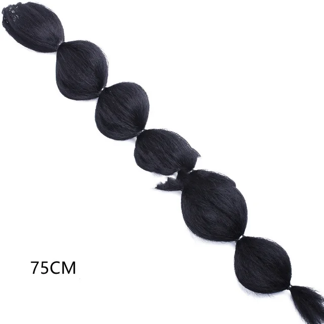Lantern Bubble Wig Ponytail Female Long Ponytail Black - Shop at LoveMi
