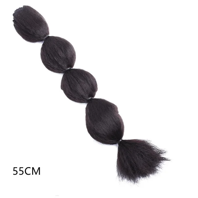 Lantern Bubble Wig Ponytail Female Long Ponytail Brownish Black - Shop at LoveMi