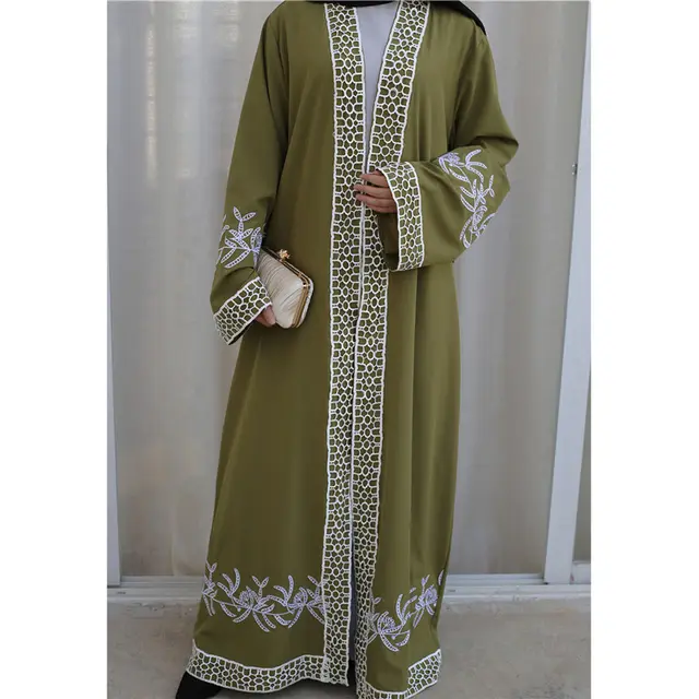 Stitching lace embroidered cardigan Green - Shop at LoveMi
