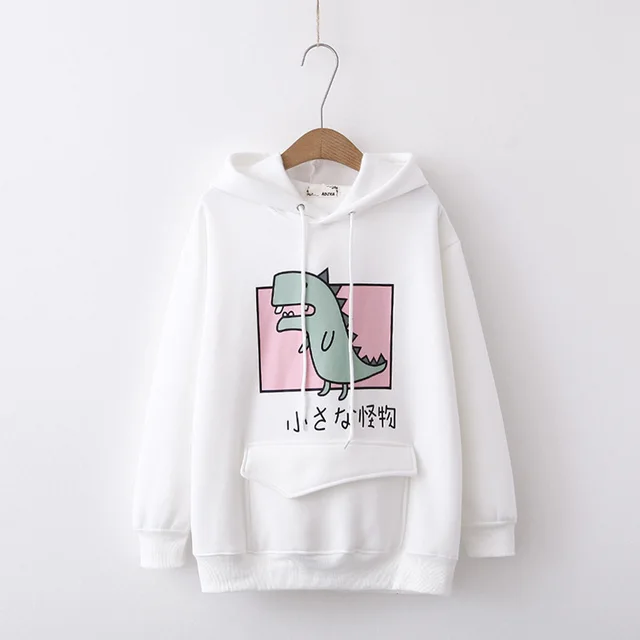 Printed and fleece hooded sweatshirt White - Shop at LoveMi