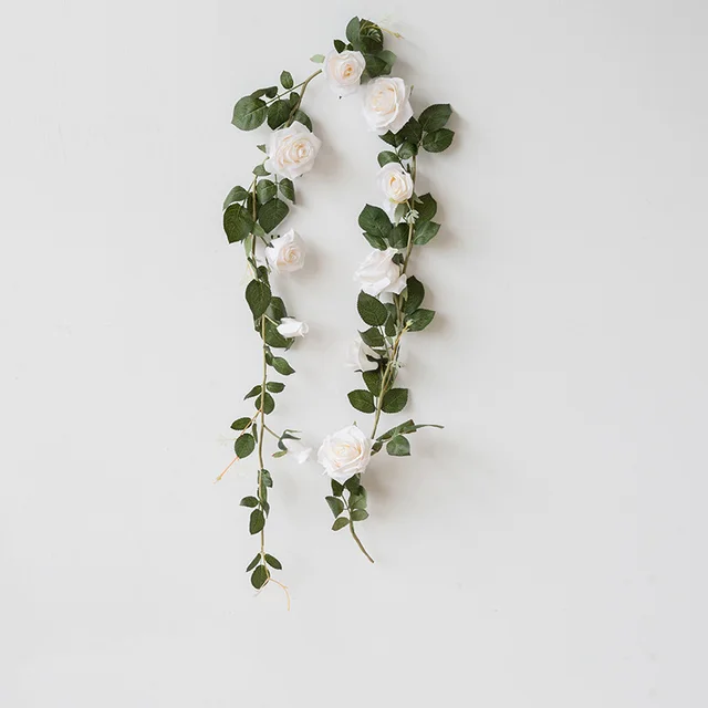 Imitation Rose Rattan Fake Flower Dress Up Home White - Shop at LoveMi