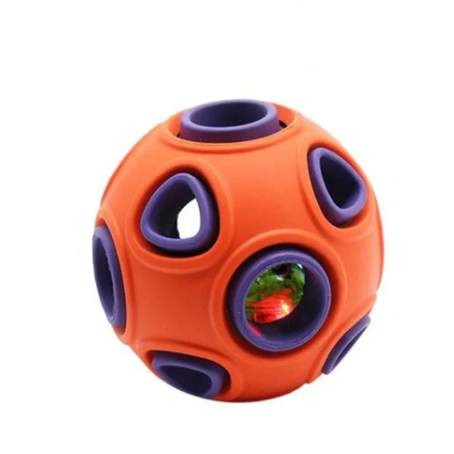 Funny Interactive LED light and Sound Chewing Ball Dog Pet Toy Orange - Shop at LoveMi