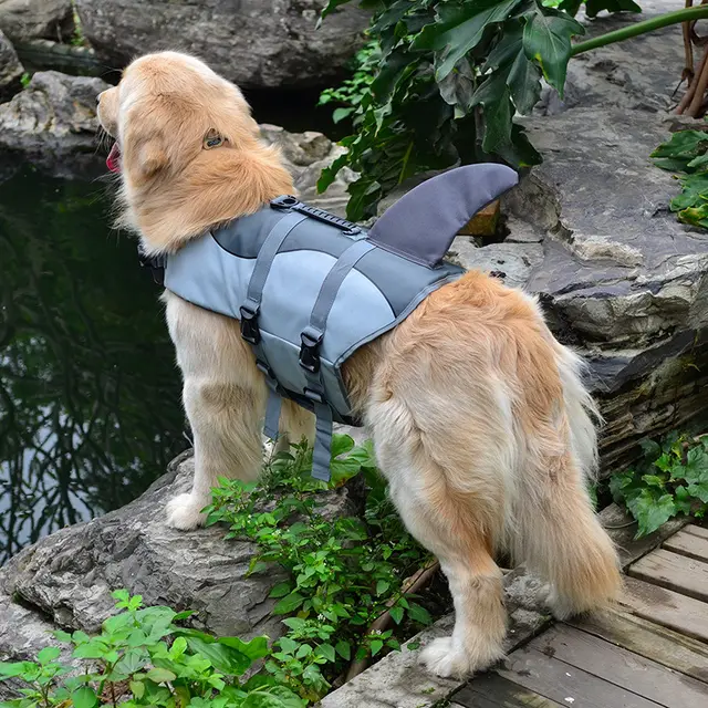 Mermaid Shark Pet Dog Swimming Life Vest Adjustable Dog Life Jacket for Small Large Pet Dog Summer Dog Life Aid Vest Swimwear Shark - Shop at LoveMi