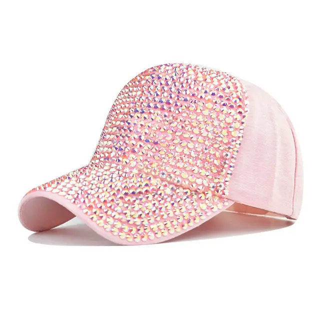 Diamond Baseball Cap Light Board Cap Pink - Shop at LoveMi