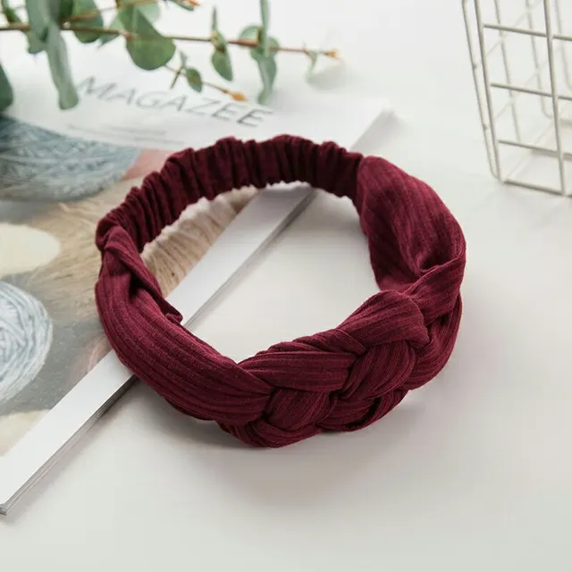 Knitted hair band Wine Red - Shop at LoveMi