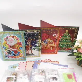 Handmade DIY Christmas Card Piece Diamond Painting - E Set