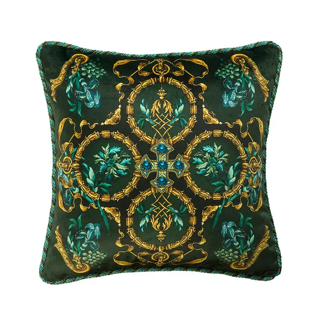 European Style Retro Light Luxury Living Room Sofa Cushion Pillowcase L B0173Style - Shop at LoveMi